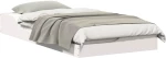 vidaXL Κρεβάτι δαπέδου Λευκό 75 x 190 cm Μασίφ ξύλο πεύκου