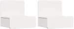 vidaXL Κομοδίνο 2 pcs Λευκό 44 x 32.5 x 40 εκ. Μασίφ ξύλο πεύκου