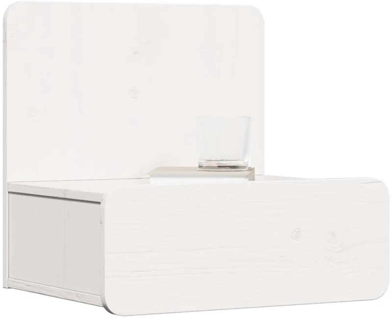 vidaXL Κομοδίνο 2 pcs Λευκό 44 x 32.5 x 40 εκ. Μασίφ ξύλο πεύκου