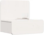 vidaXL Κομοδίνο 2 pcs Λευκό 44 x 32.5 x 40 εκ. Μασίφ ξύλο πεύκου