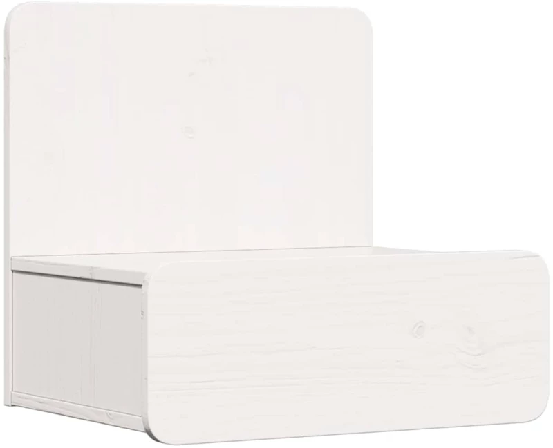vidaXL Κομοδίνο 2 pcs Λευκό 44 x 32.5 x 40 εκ. Μασίφ ξύλο πεύκου