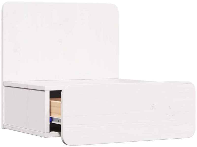 vidaXL Κομοδίνο 2 pcs Λευκό 44 x 32.5 x 40 εκ. Μασίφ ξύλο πεύκου