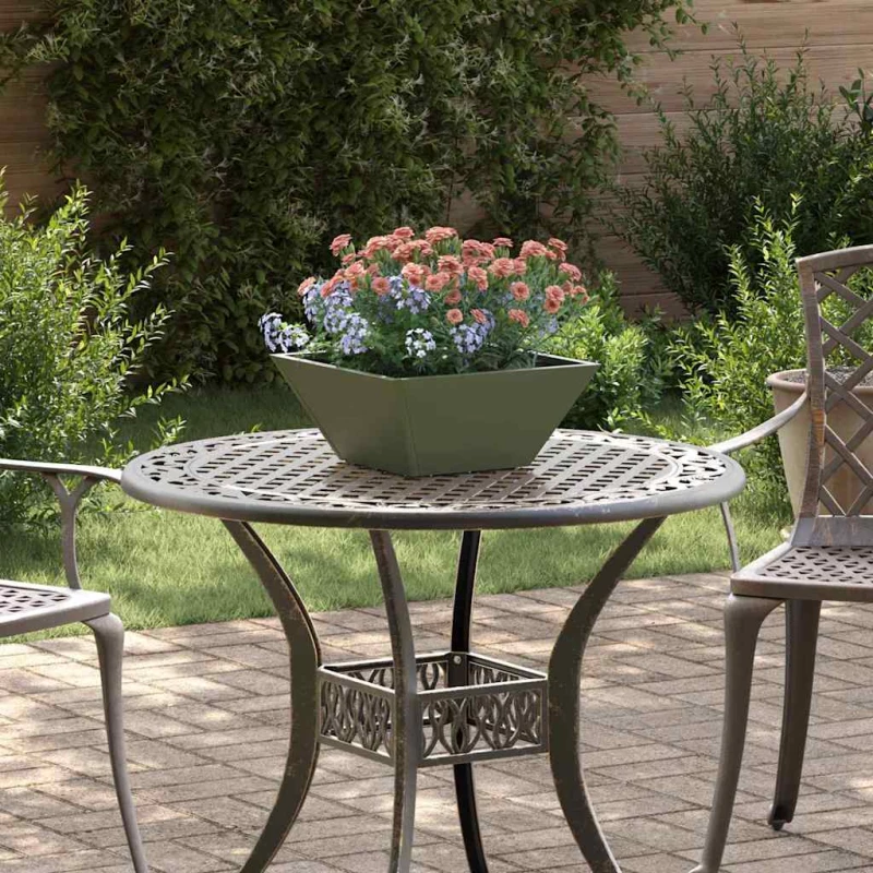 vidaXL Γλάστρα Κήπου 5 pcs Λαδί 35 x 35 x 15 εκ. Ατσάλι