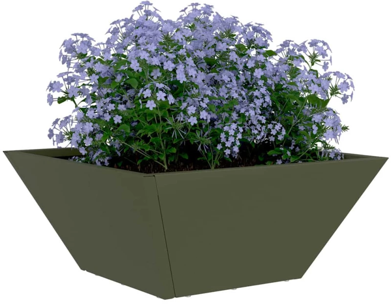 vidaXL Γλάστρα Κήπου 5 pcs Λαδί 35 x 35 x 15 εκ. Ατσάλι