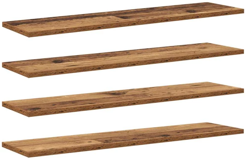 vidaXL Ράφι Βιβλίων 4 pcs Καφέ 80 x 20 x 1.5 cm Επεξεργασμένο ξύλο