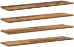 vidaXL Ράφι Βιβλίων 4 pcs Καφέ 80 x 20 x 1.5 cm Επεξεργασμένο ξύλο