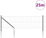 vidaXL Φράχτης με Στήλες. Γκρι 0.8 x 25 m Ατσάλι