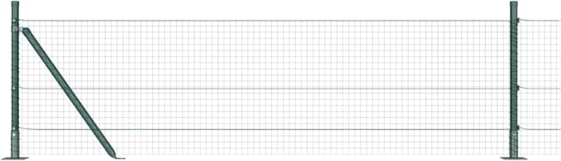 vidaXL Φράχτης με Στήλες. Πράσινο 0.6 x 50 μ. Ατσάλι