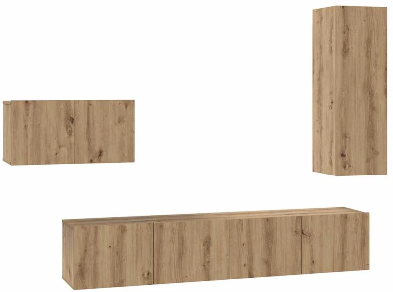 vidaXL Σετ επίπλου τηλεόρασης 4 pcs artisan δρυς 30.5 x 30 x 90 cm