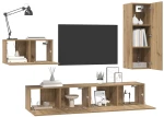 vidaXL Σετ επίπλου τηλεόρασης 4 pcs artisan δρυς 30.5 x 30 x 90 cm