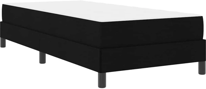 vidaXL Κρεβάτι με ελατήρια με στρώμα Μαύρο 90 x 200 cm ύφασμα