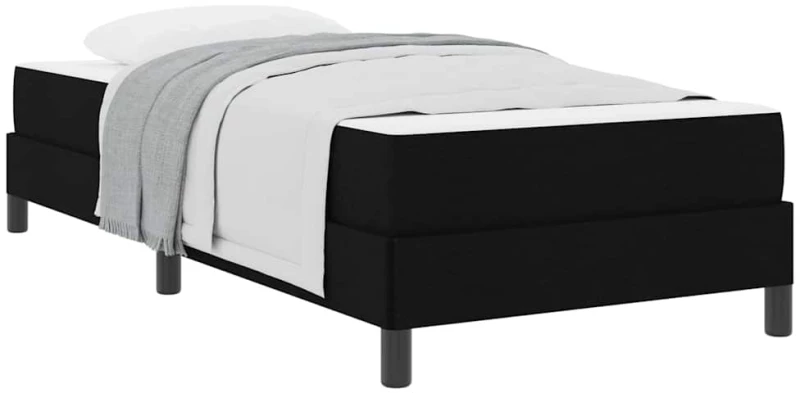 vidaXL Κρεβάτι με ελατήρια με στρώμα Μαύρο 90 x 200 cm ύφασμα