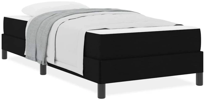 vidaXL Κρεβάτι με ελατήρια με στρώμα Μαύρο 90 x 200 cm ύφασμα
