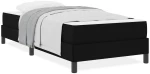 vidaXL Κρεβάτι με ελατήρια με στρώμα Μαύρο 90 x 200 cm ύφασμα