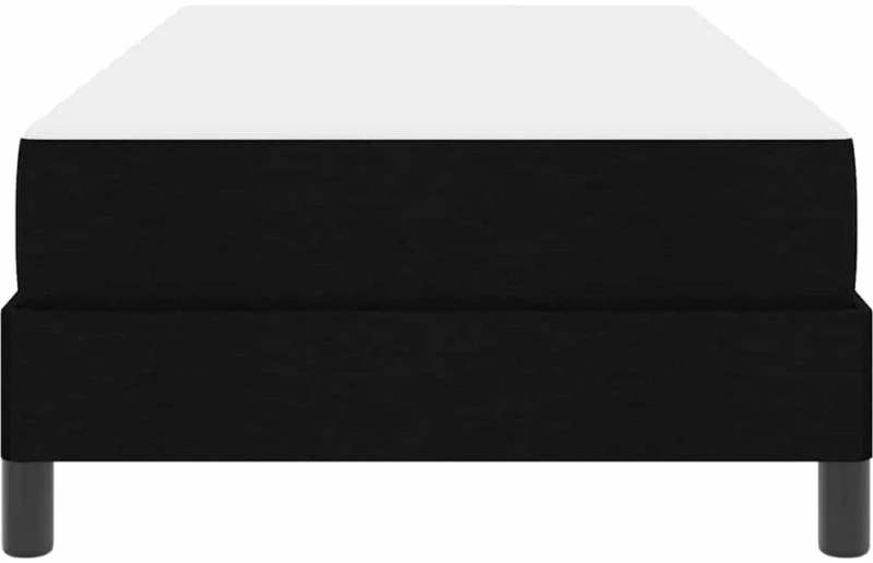vidaXL Κρεβάτι με ελατήρια με στρώμα Μαύρο 90 x 200 cm ύφασμα