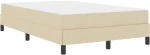 vidaXL Κρεβάτι με ελατήρια με στρώμα Κρεμ 120 x 190 cm ύφασμα