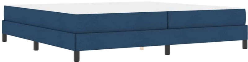 vidaXL Κρεβάτι με ελατήρια με στρώμα Μπλε 200 x 200 cm ύφασμα