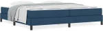 vidaXL Κρεβάτι με ελατήρια με στρώμα Μπλε 200 x 200 cm ύφασμα