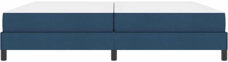 vidaXL Κρεβάτι με ελατήρια με στρώμα Μπλε 200 x 200 cm ύφασμα