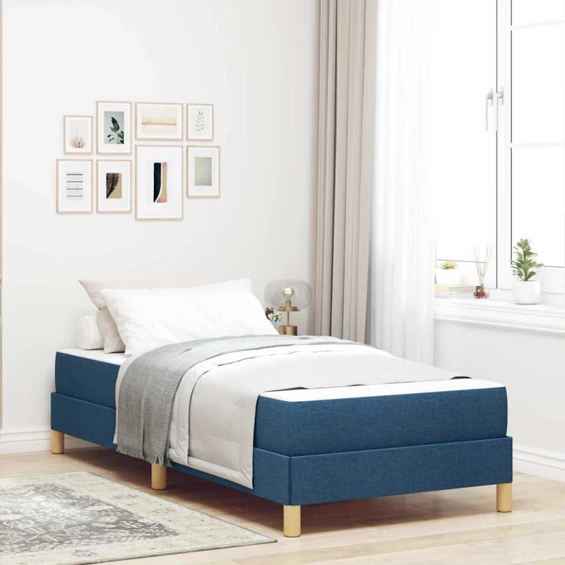 vidaXL Κρεβάτι με ελατήρια Μπλε και Καφέ 80 x 200 cm