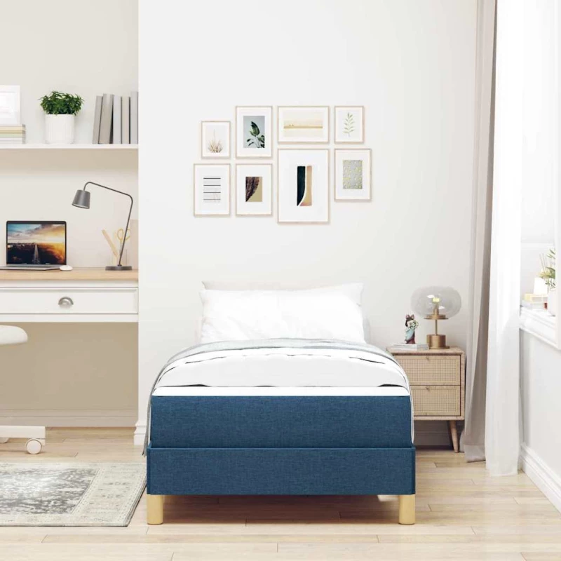vidaXL Κρεβάτι με ελατήρια Μπλε και Καφέ 80 x 200 cm