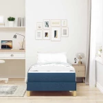 vidaXL Κρεβάτι με ελατήρια Μπλε και Καφέ 80 x 200 cm