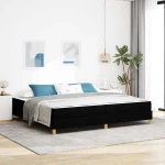 vidaXL Κρεβάτι με ελατήρια Μαύρο και Καφέ 200 x 200 cm