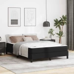 vidaXL Κρεβάτι με στρώμα Μαύρο 160 x 200 cm Τεχνητό δέρμα