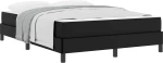 vidaXL Κρεβάτι με στρώμα Μαύρο 160 x 200 cm Τεχνητό δέρμα