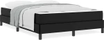 vidaXL Κρεβάτι με στρώμα Μαύρο 160 x 200 cm Τεχνητό δέρμα