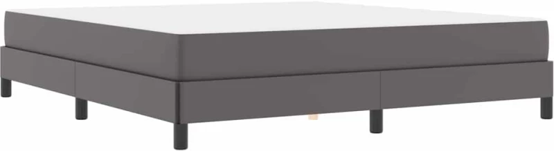 vidaXL Κρεβάτι με στρώμα Γκρι 180 x 200 cm Τεχνητό δέρμα