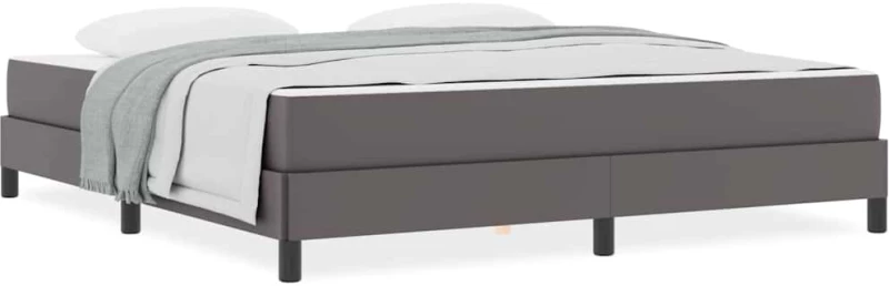 vidaXL Κρεβάτι με στρώμα Γκρι 180 x 200 cm Τεχνητό δέρμα