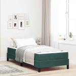 vidaXL Κρεβάτι box spring με στρώμα Σκούρο Πράσινο 80 x 200 cm Βελούδο