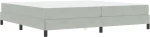 vidaXL Κρεβάτι box spring με στρώμα Ανοιχτό γκρι 200 x 200 cm Βελούδο
