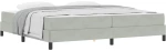 vidaXL Κρεβάτι box spring με στρώμα Ανοιχτό γκρι 200 x 200 cm Βελούδο