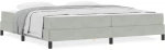 vidaXL Κρεβάτι box spring με στρώμα Ανοιχτό γκρι 200 x 200 cm Βελούδο