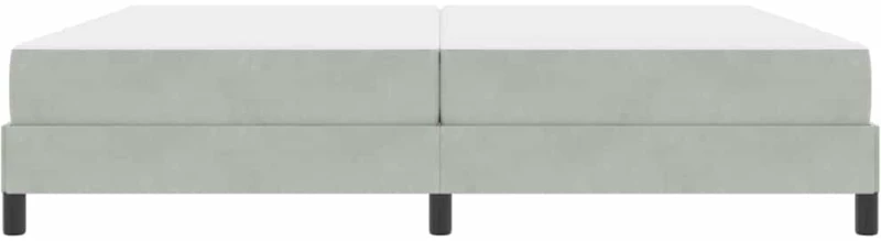 vidaXL Κρεβάτι box spring με στρώμα Ανοιχτό γκρι 200 x 200 cm Βελούδο