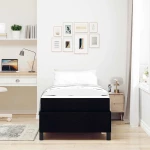 vidaXL Κρεβάτι με ελατήρια Μαύρο και Μαύρο 100 x 200 cm