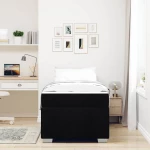 vidaXL Σκελετός Κρεβατιού Μαύρο 90 x 200 cm ύφασμα