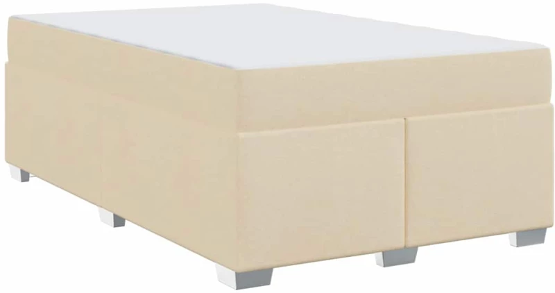 vidaXL Σκελετός Κρεβατιού Κρεμ 120 x 200 cm ύφασμα