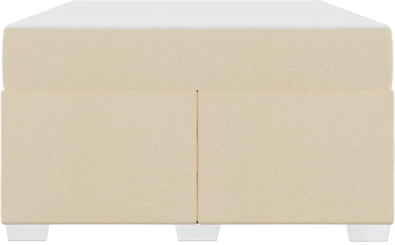 vidaXL Σκελετός Κρεβατιού Κρεμ 120 x 200 cm ύφασμα