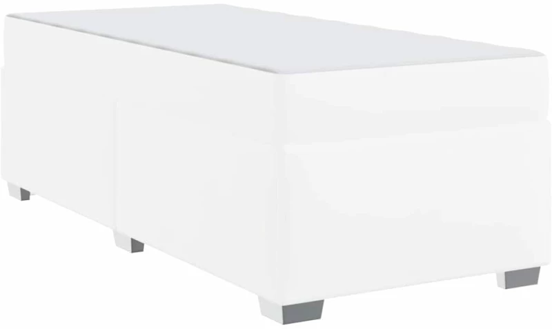 vidaXL Σκελετός Κρεβατιού Λευκό 90 x 200 cm Τεχνητό δέρμα