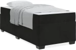 vidaXL Σκελετός κρεβατιού με στρώμα Μαύρο 90 x 190 cm Βελούδο