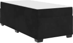 vidaXL Σκελετός κρεβατιού με στρώμα Μαύρο 90 x 200 cm Βελούδο