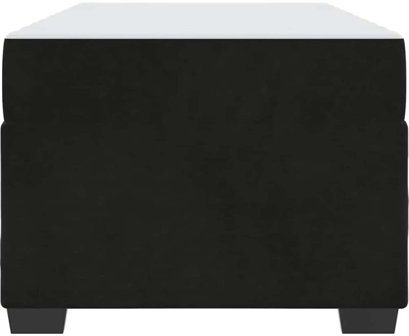 vidaXL Σκελετός κρεβατιού με στρώμα Μαύρο 90 x 200 cm Βελούδο