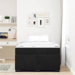 vidaXL Σκελετός κρεβατιού με στρώμα Μαύρο 120 x 200 cm Βελούδο
