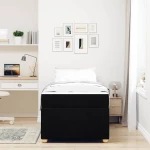vidaXL Σκελετός Κρεβατιού με στρώμα Μαύρο 80 x 200 cm ύφασμα