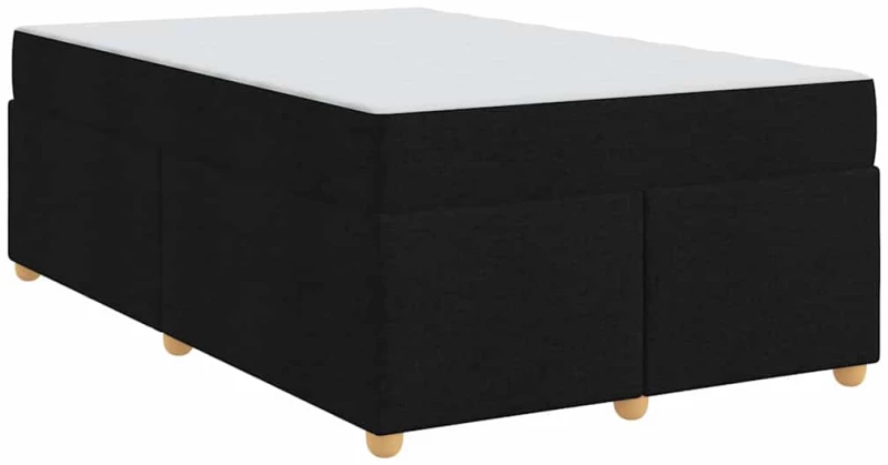 vidaXL Σκελετός Κρεβατιού με στρώμα Μαύρο 120 x 190 cm ύφασμα