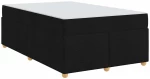 vidaXL Σκελετός Κρεβατιού με στρώμα Μαύρο 120 x 190 cm ύφασμα