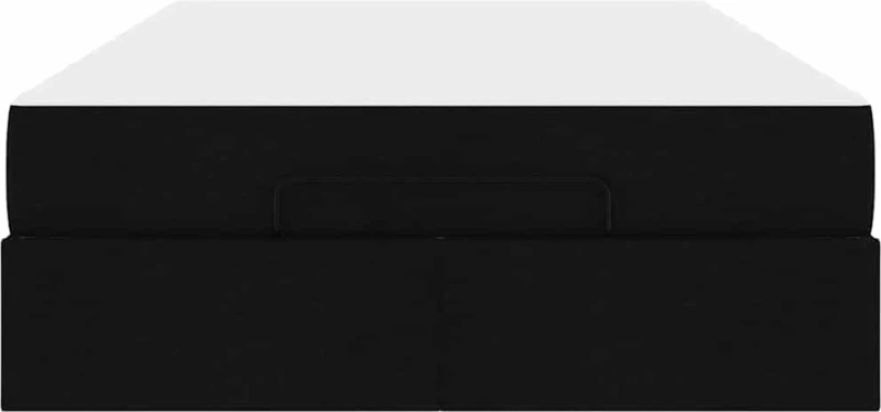 vidaXL Σκελετός Κρεβατιού με στρώμα Μαύρο 120 x 200 cm ύφασμα